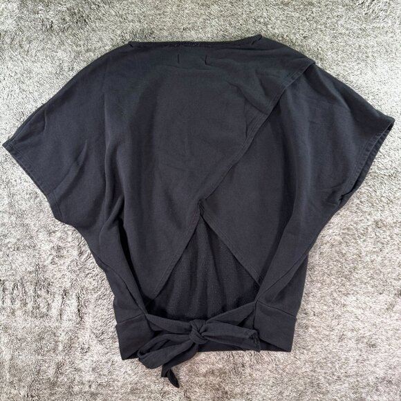 Anthropologie Open Back Muscle Sweater Tank Sz L Black - Picture 7 of 9